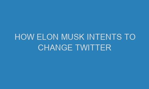 how elon musk intents to change twitter 50860 1 - How Elon Musk Intents to Change Twitter